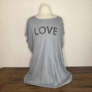 Victoria's Secret Gray LOVE Graphic Nightgown XL